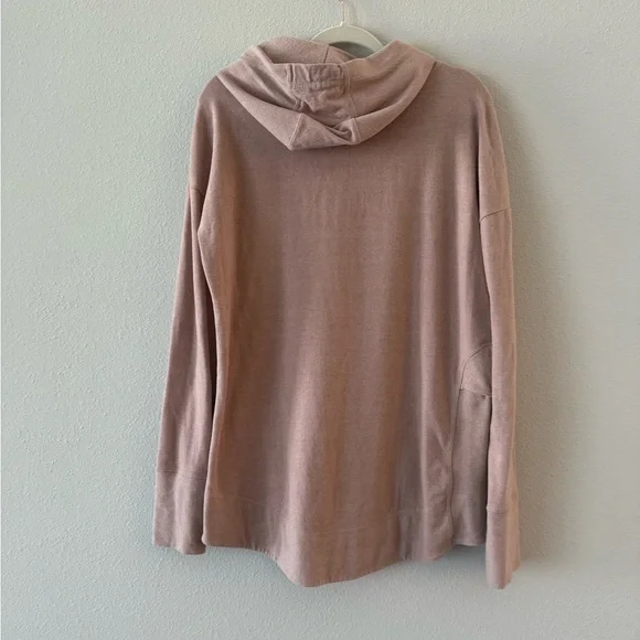 Sweaty Betty Escape Luxe Fleece Funnel Neck Hoodie Misty Rose Pink Medium - Picture 3 of 5